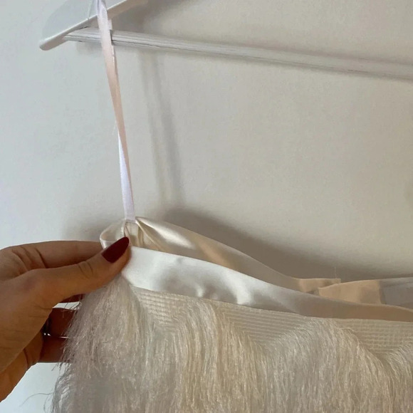 Halfpenny London Ivy Fringe Maxi Skirt White Ivory Satin Size 4/6 NWT - Picture 11 of 13